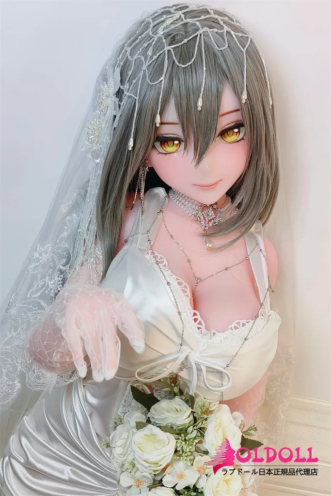 ElsaBabe アニメラブドール 148cm AHR019 水田新奈ヘッド 花嫁風ホワイトドレスで清楚なリアル人形
