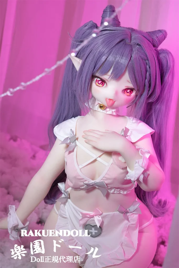 MW Girl(魔物姫) 可晴（keqing）ヘッド 138cm Aカップの愛らしい小悪魔ドール フィギュア 宣材写真はtpeボディ+エルフ耳シリコンヘッド アニメドール