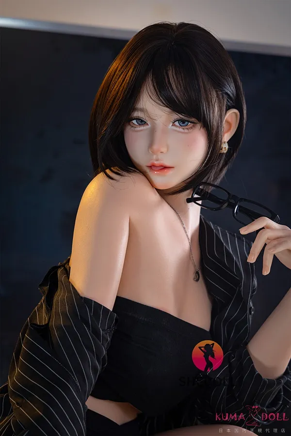 SHEDOLL 152cm-2 江小梨2.0ヘッド 口開閉＆口腔模擬付き 黒いチューブトップｘシャツ AAカップ ラブドール